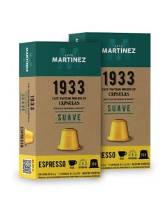 ESPRESSO Suave Café Martinez- 20 Cápsulas compatibles con Nespresso