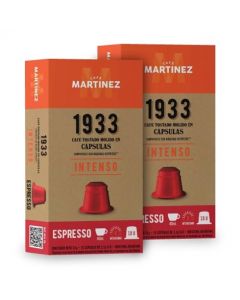 ESPRESSO Intenso Café Martinez- 20 Cápsulas compatibles con Nespresso
