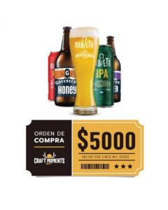 Craft Rabieta - Cerveza Artesanal y Vinos- Voucher Tienda Online $5000