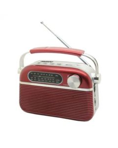 Radio Dual Retro con Dial Clásico AM/FM- Negro o Madera DI-RH-220
